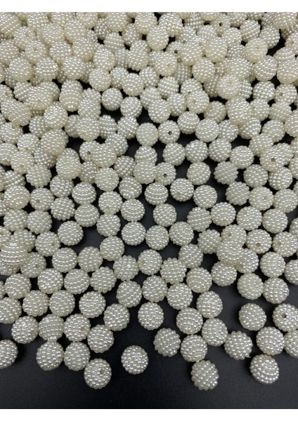 Parçalı BÖĞÜRTLEN,100GR 10MM Krem Renk Parçalı Böğürtlen Inci Boncuk,çanta Yapım BONCUĞU(~280 Adet) fiyatları