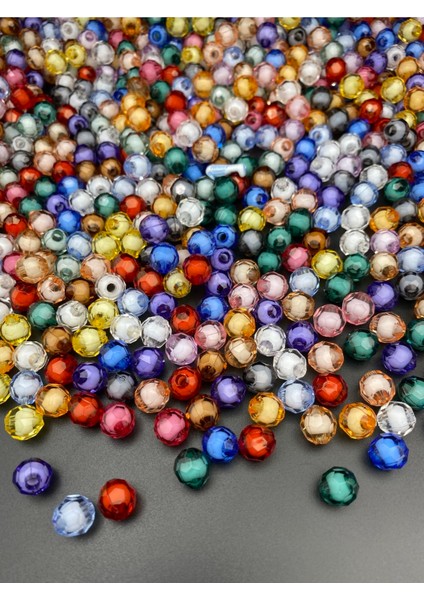 10MM Içi Boncuklu Karışık Renkli Akrilik Petek Model Boncuk,takı,çanta Boncuğu (100GR,~200 Adet)