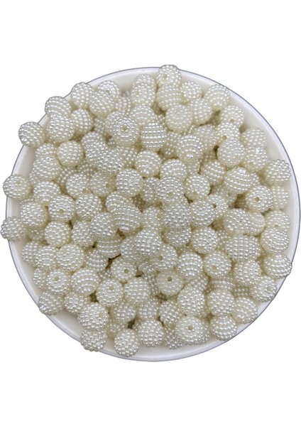 Parçalı BÖĞÜRTLEN,100GR 10MM Krem Renk Parçalı Böğürtlen Inci Boncuk,çanta Yapım BONCUĞU(~280 Adet) modelleri