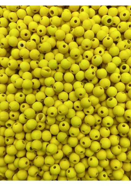 Neon Boncuk, 25GR 6mm Sarı Mat Neon Fosforlu Boncuk,takı Yapım Boncuğu (25GR , ~220 Adet) fiyatları
