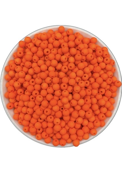 Neon Boncuk, 25GR 6mm Turuncu Mat Neon Fosforlu Boncuk,takı Yapım Boncuğu (25GR , ~220 Adet) fiyatları