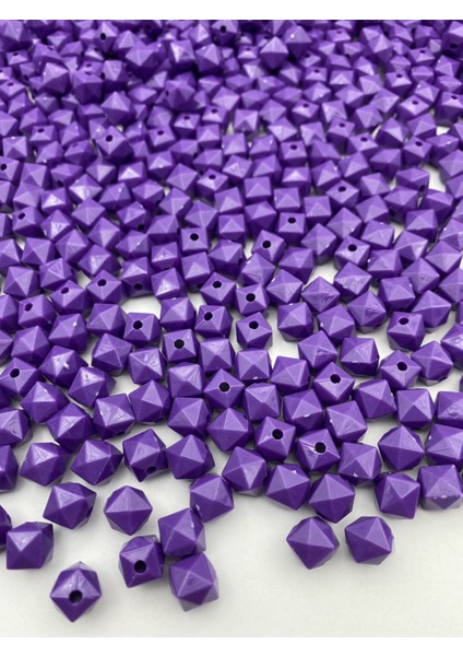 100GR 10MM Opak Mor / Koyu Lila Renk Küp,kübik Model Akrilik Boncuk,çanta Boncuğu (100GR,~200 Adet) fiyatları
