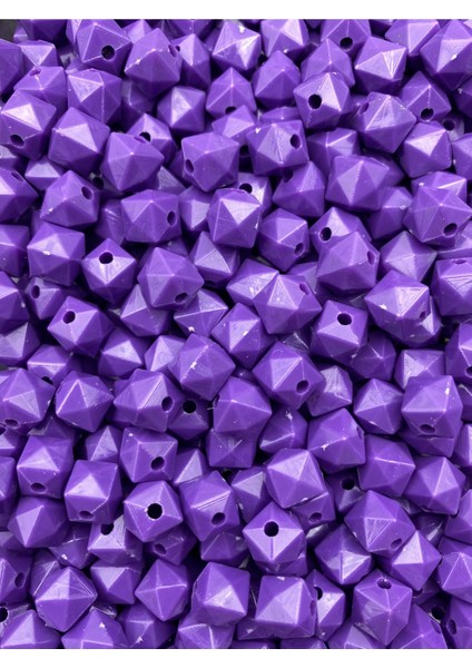 100GR 10MM Opak Mor / Koyu Lila Renk Küp,kübik Model Akrilik Boncuk,çanta Boncuğu (100GR,~200 Adet) modelleri