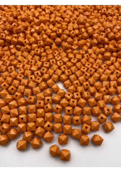100GR 10MM Opak Turuncu Renk Küp, Kübik Model Akrilik Boncuk ,çanta Boncuğu (100GR,~200 Adet) fiyatları
