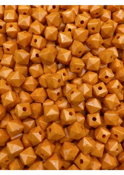 100GR 10MM Opak Turuncu Renk Küp, Kübik Model Akrilik Boncuk ,çanta Boncuğu (100GR,~200 Adet) modelleri