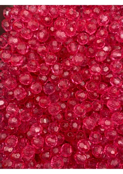 50GR 8mm Fuşya / Koyu Pembe Renk Petek Model Akrilik Boncuk,takı,çanta Boncuğu (50GR,~200 Adet) fiyatları