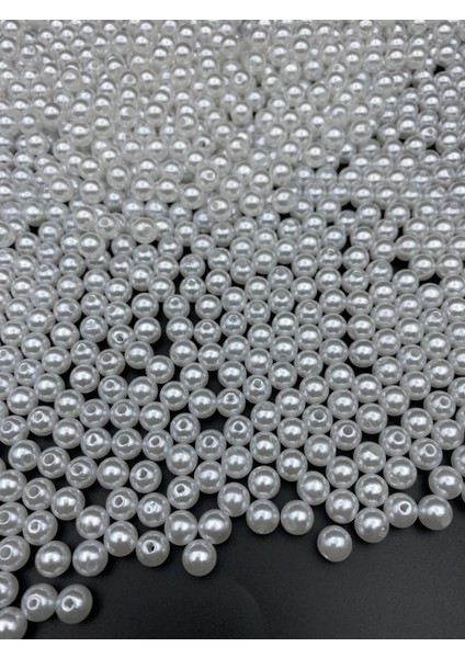 8mm Beyaz Renk Lüks / Lüx Kaplama Plastik Inci Boncuk ,takı Yapım Boncuğu (50GR,~200 Adet) modelleri
