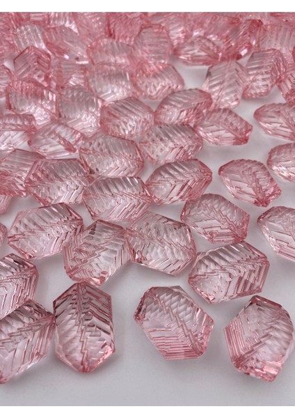 100GR Pembe Renk Büyük Çizgili Balıksırtı Model Akrilik BONCUK,20X30MM Çanta Boncuğu (20 Adet) modelleri