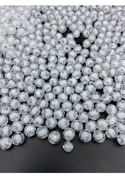 50GR 8mm Içi Boncuklu Şeffaf Akrilik Petek Model Boncuk,takı,çanta Yapım Boncuğu (50GR,~200 Adet) modelleri