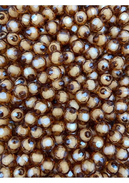 10MM Içi Boncuklu Kahverengi Akrilik Petek Model Boncuk,takı,çanta Boncuğu (100GR,~200 Adet) modelleri