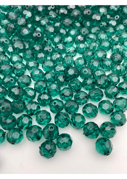 12MM Zümrüt Yeşili , Yeşik Renk Petek Model Akrilik Boncuk,çanta Yapım Boncuğu ( 100GR,~120 Adet)