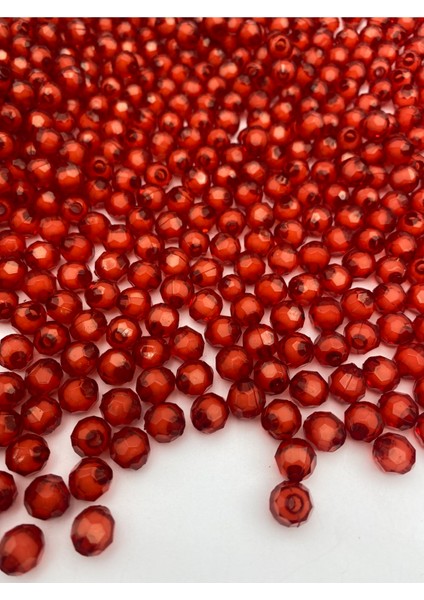 10MM Içi Boncuklu Kırmızı Renk Akrilik Petek Model Boncuk,takı,çanta Boncuğu (100GR,~200 Adet)