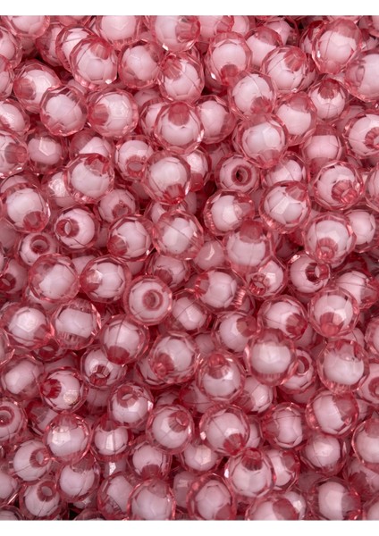 50GR 8mm Pembe Renk Içi Boncuklu Akrilik Petek Boncuk,takı,çanta Yapım Boncuğu (50GR,~200 Adet) modelleri