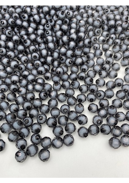 50GR 8mm Füme / Gri Renk Içi Boncuklu Akrilik Petek Boncuk,takı,çanta Yapım Boncuğu (50GR,~200 Adet) modelleri