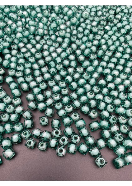 10MM Zümrüt Yeşili Içi Boncuklu Akrilik Küp Boncuk,takı,çanta Yapım Boncuğu (100GR,~250 Adet) fiyatları