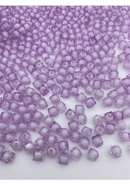 10MM Lila Renk Içi Boncuklu Akrilik Küp Boncuk,takı,çanta Yapım Boncuğu (100GR,~250 Adet) fırsatları