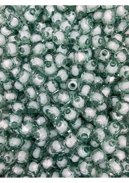 10MM Turkuaz Renk Içi Boncuklu Akrilik Küp Model Boncuk,takı,çanta Yapım Boncuğu (100GR,~250 Adet) modelleri