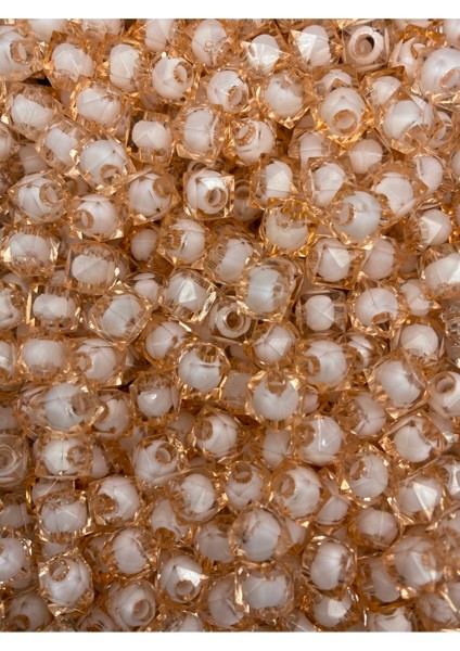 50GR 8mm Mercan / Somon Içi Boncuklu Akrilik Küp Boncuk,takı,çanta Yapım Boncuğu (50GR,~180 Adet) modelleri