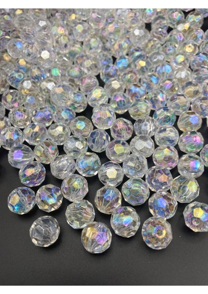 14MM Janjanlı Şeffaf Petek Model Akrilik Boncuk,parlak Takı Yapım Hobi Boncuğu (100GR,~40 Adet)