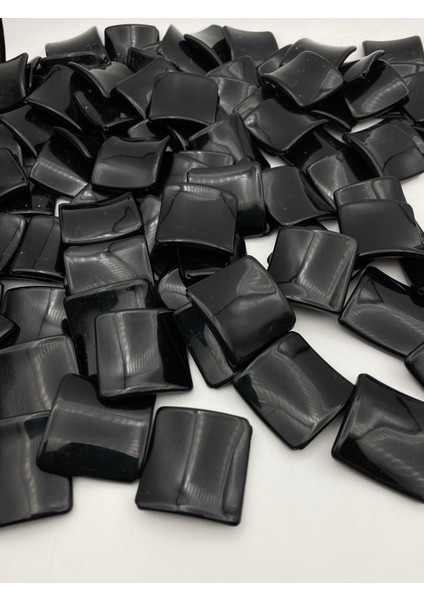 100GR Siyah Renk Metalize Kare Baklava Model Boncuk,takı Çanta Boncuğu (100GR,~17 Adet) fiyatları