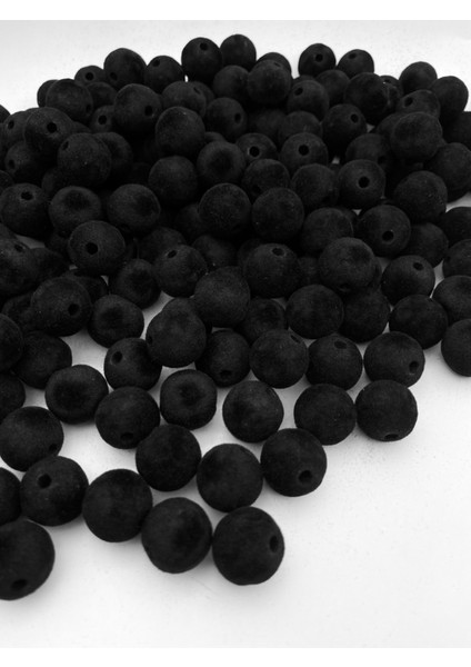 16MM Siyah Renk Kadife Boncuk Takı, Çanta Yapım Boncuğu ( 100GR,~40 Adet) modelleri