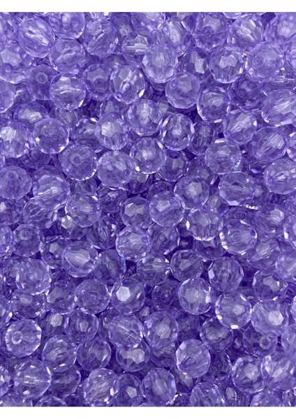 12MM Açık Lila Renk Petek Model Akrilik Boncuk,çanta Yapım Boncuğu ( 100GR,~120 Adet)