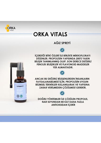 Organik Propolisli Ağız Spreyi 30 ml