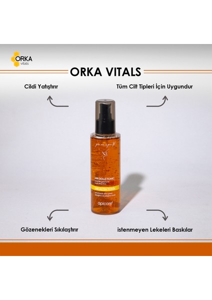 24K Altın, Canlandırıcı, Nemlendirici, Besleyici ve Sıkılaştırıcı Tonik 150 ml fiyatları