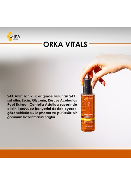24K Altın, Canlandırıcı, Nemlendirici, Besleyici ve Sıkılaştırıcı Tonik 150 ml fırsatları