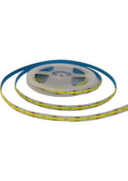 12V 8mm 320 Ledli Esnek Cob Şerit LED Gün Işığı IP20 5 Metre