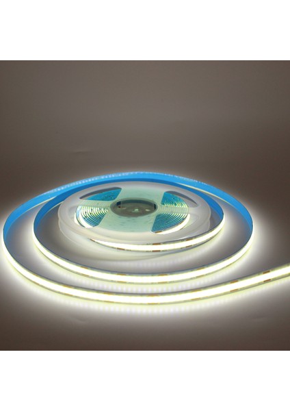 12V 8mm 320 Ledli Esnek Cob Şerit LED Gün Işığı IP20 5 Metre