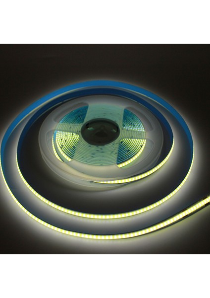 12V 8mm 320 Ledli Esnek Cob Şerit LED Gün Işığı IP20 5 Metre