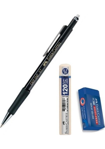 Faber-Castell Grıp 1347 Uçlu Kalem Siyah 0.7 mm Uç Sınav Silgisi