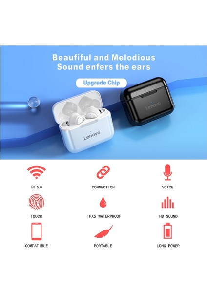 Lenovo QT82 LP80 Gerçek Kablosuz Bluetooth Kulaklık Lenovo Için Akıllı Gürültü Önleyici Düşük Gecikmeli Kulak Içi (Yurt Dışından) fiyatları