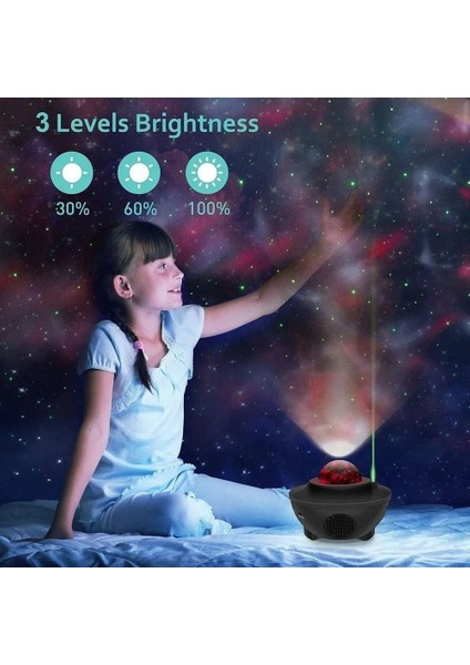 Galaxy Projektör Gece Lambası, Kumandalı (Yurt Dışından)