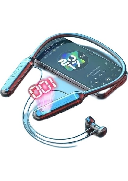 Dijital Ekran 5.2 ile Bluetooth Kulaklık Asılı Boyun (Yurt Dışından)