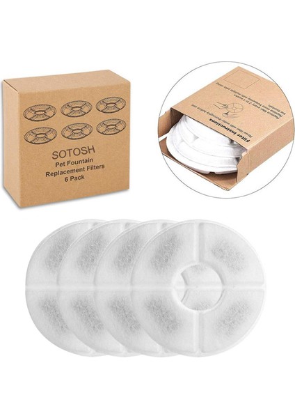 8 Adet Küçük Çiçekli Yuvarlak Pet Su Sebili Kartuşu Kedi Su Sebili Filtresi Pamuk Tabletler Kutulu (Yurt Dışından) fırsatları