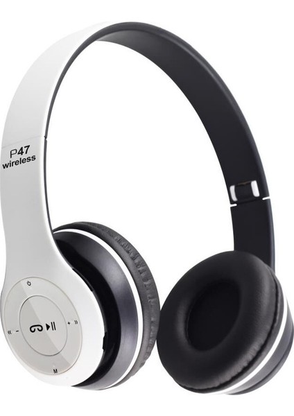 P47 Bluetooth Kulaklık 5.0 Kablosuz Bluetooth Kulaklık Başa Takılan Subwoofer Kulaklık (Yurt Dışından)