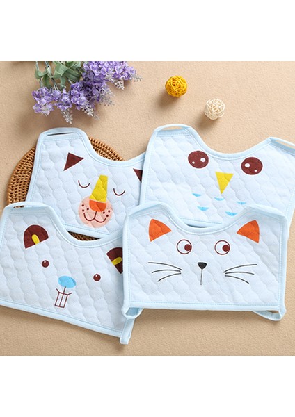 10 Adet Bebek Önlüğü Kare Önlük Maske Tarzı Karikatür Dantel Su Geçirmez Önlük Önlük Bebek Ürünleri (Yurt Dışından)