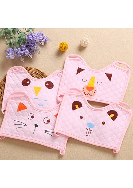 10 Adet Bebek Önlüğü Kare Önlük Maske Tarzı Karikatür Dantel Su Geçirmez Önlük Önlük Bebek Ürünleri (Yurt Dışından)