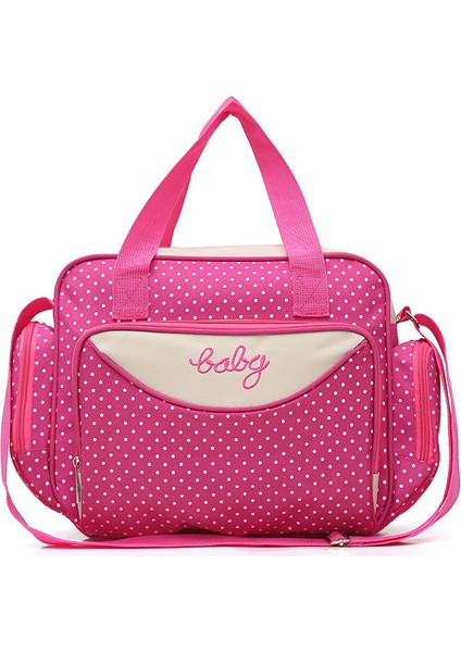 Puantiyeli Eğik Açıklıklı Büyük Kapasiteli Anne Çantası Dışarı Çıkan Anne ve Bebek Çantası Taşınabilir Tek Omuz Anne Çantası (Yurt Dışından)