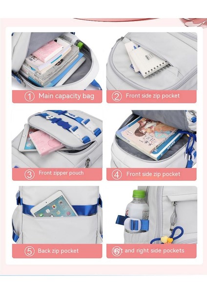 Lise Üniversite Öğrencileri Yük Azaltma Büyük Kapasiteli Moda Omuz Çantası (Yurt Dışından) modelleri