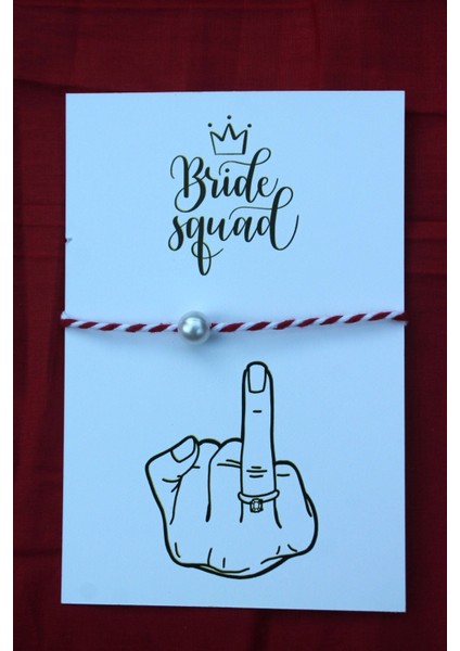 20 Adet Kırmızı Beyaz Şans Bilekliği - Kına Hediyesi - Nikah Hediyesi - Bride (Isim Yazılır) M4