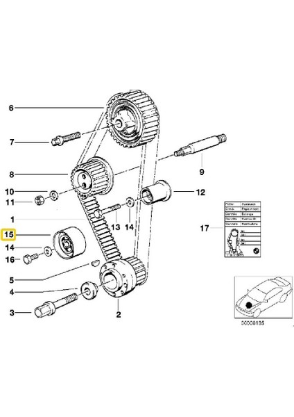 Bmw E30 E34 E36 M40 Motor Wender Triger Gergi Rulmanı 11311721264 fiyatları