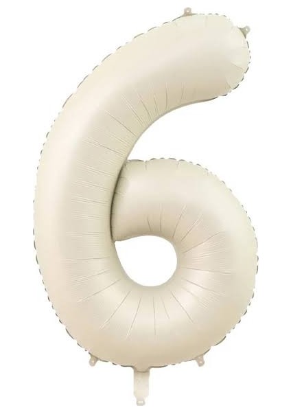 6 Rakam Krem Folyo Balon 80 cm