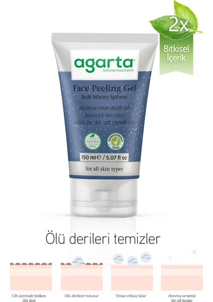 Doğal Peeling Cilt Temizleme Jeli 150 Ml