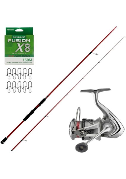 Okuma Red Spin 279CM 10-40GR - Daiwa Crossfire Lt 20 3000 Spin Olta Seti