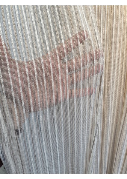 Lüks Fon Tül Perde Vizon Rengi Tek Kanat Sık Pile En 100, Boy 255 modelleri