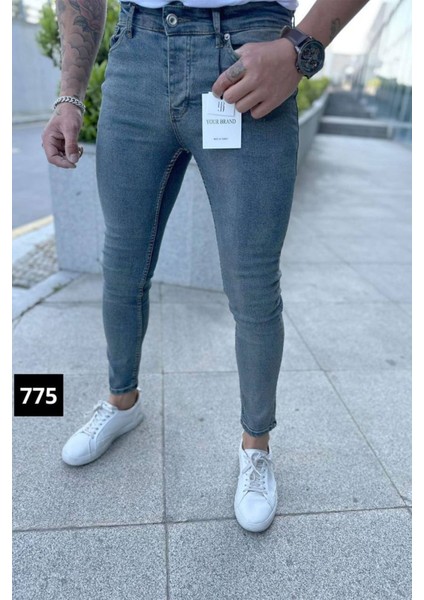 Slimfit Kesim Erkek Likrali Dar Paca Kot PANTOLON-KOD:775