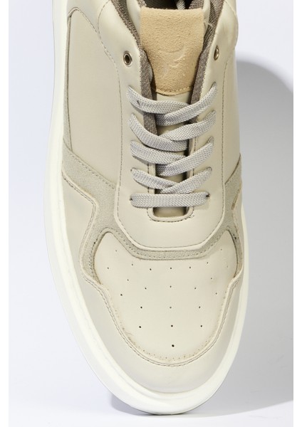AC&Co / Altınyıldız Classics Erkek Gri Bağcıklı Esnek Rahat Taban Günlük Sneaker Ayakkabı